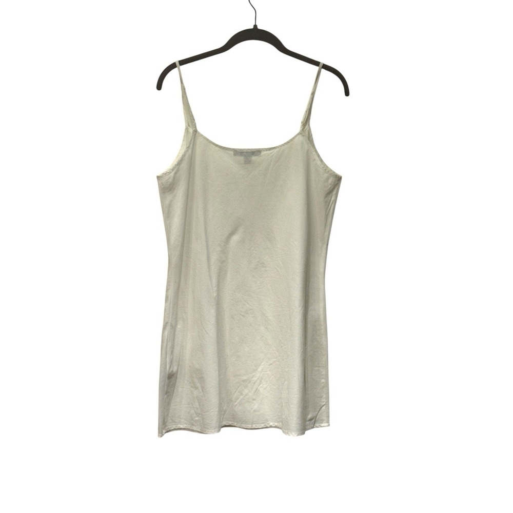 Allsaints Mini 100% Organic Cotton Minimalist Neutral Bridal V-Neck Slip Dress 6 - Picture 2 of 7